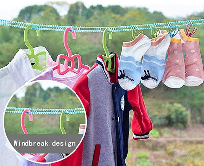 Rope-Portable Adjustable Dryer Line Windproof Non-Slip Clothesline for Camping Travel Indoor Outdoor