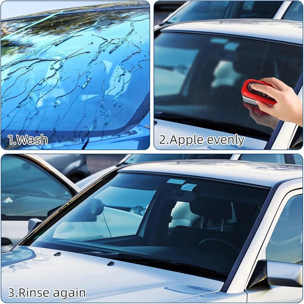 Brand: Generic Automotive Oil Film Cleaning Brush, Glass Cleaning Board, Prevents Rain and Fog Cleaning Brush, Improves Clarity and Visibility for Car Glass, Windshield, Windows