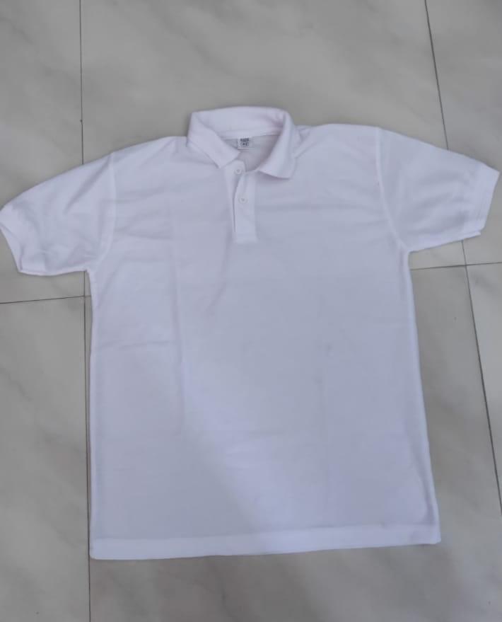 Cotton Blend Solid Half Sleeves Polo T-Shirt Polo T-Shirt