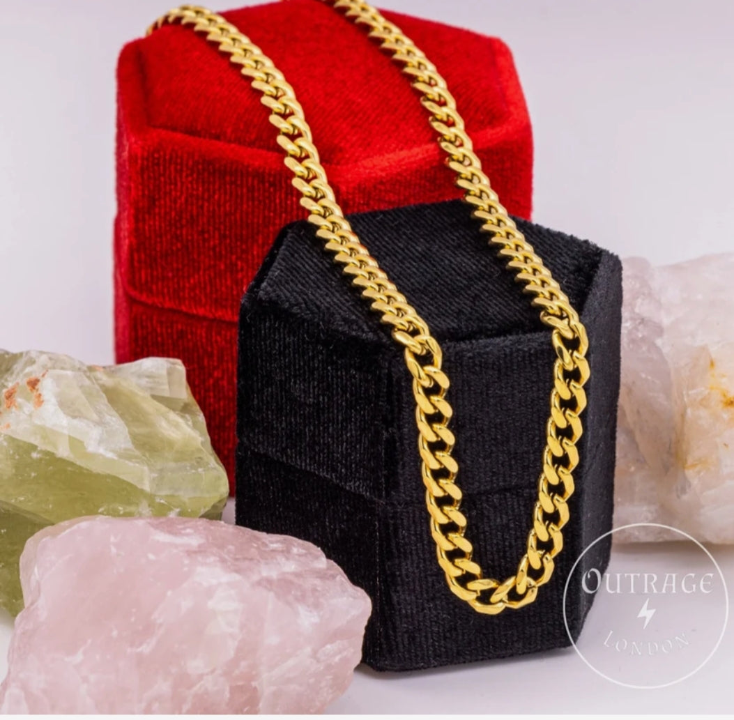 Hop, Men's Flat Link Chain Necklace, 18K gold plated